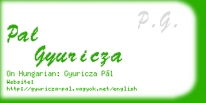pal gyuricza business card