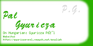 pal gyuricza business card